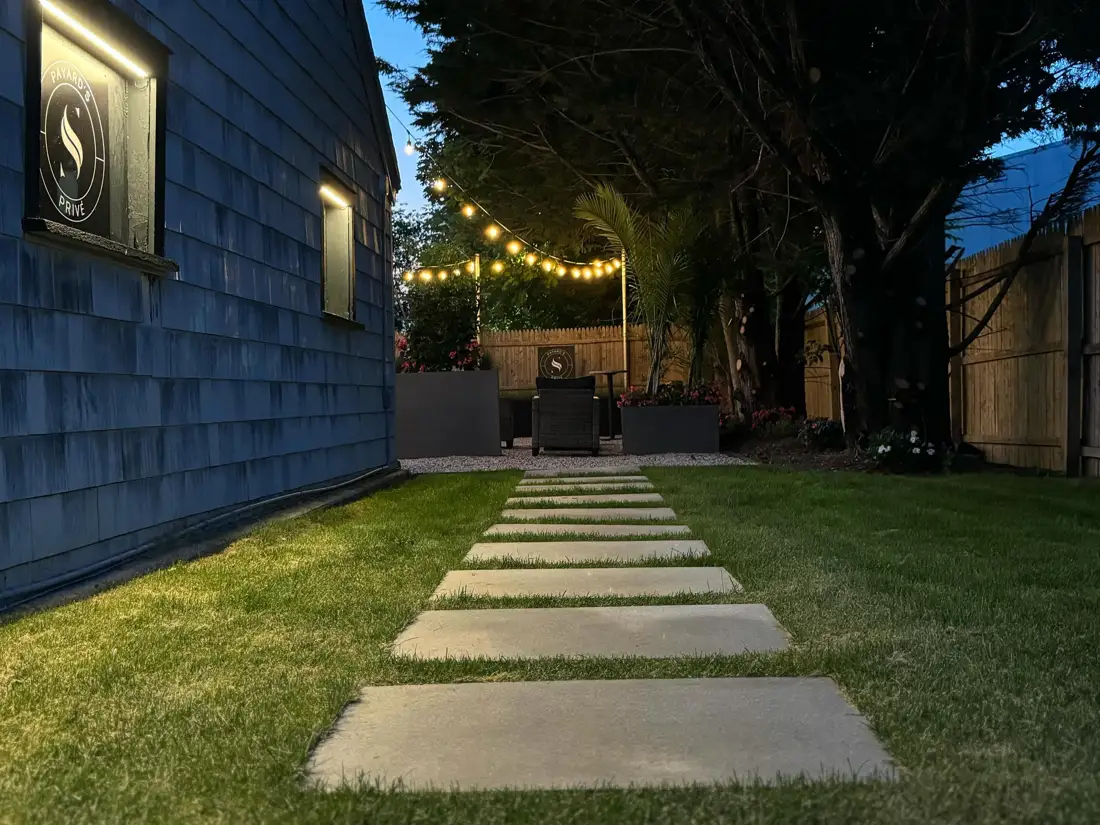 pathway to our outdoor patio
